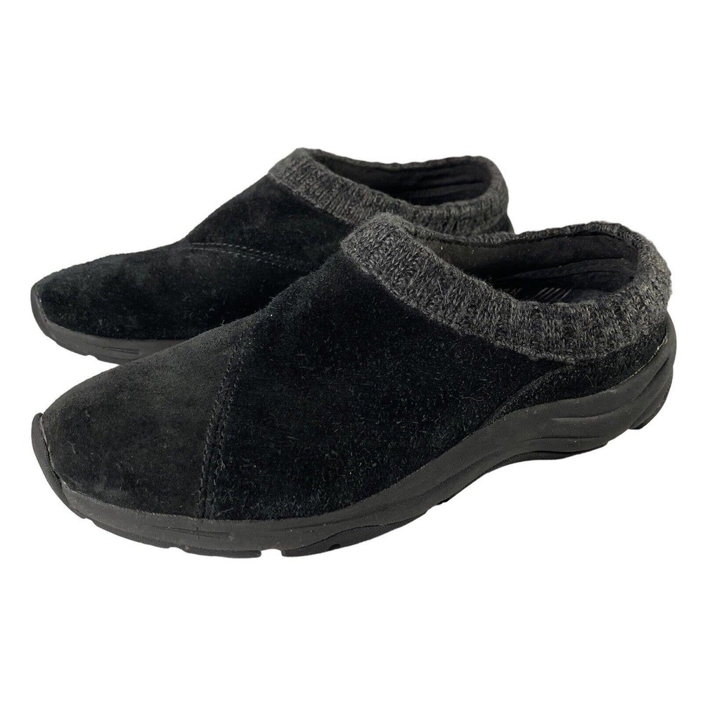 Vionic ARBOR Black Suede Comfort Shoes Womens SIZE 8 Mules 1st Ray Technology